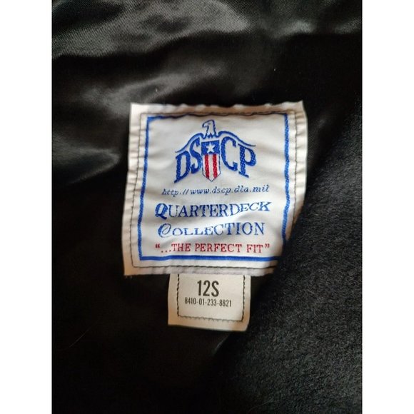 DSCP United States Navy Women’s Black Peacoat Pea Coat Jacket Size 12 Short - Picture 8 of 16